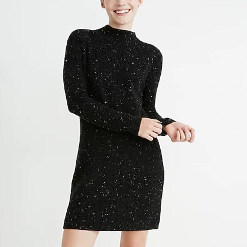 Madewell Donegal Northfield Mockneck Sweater Dress in Coziest Yarn Medium $128